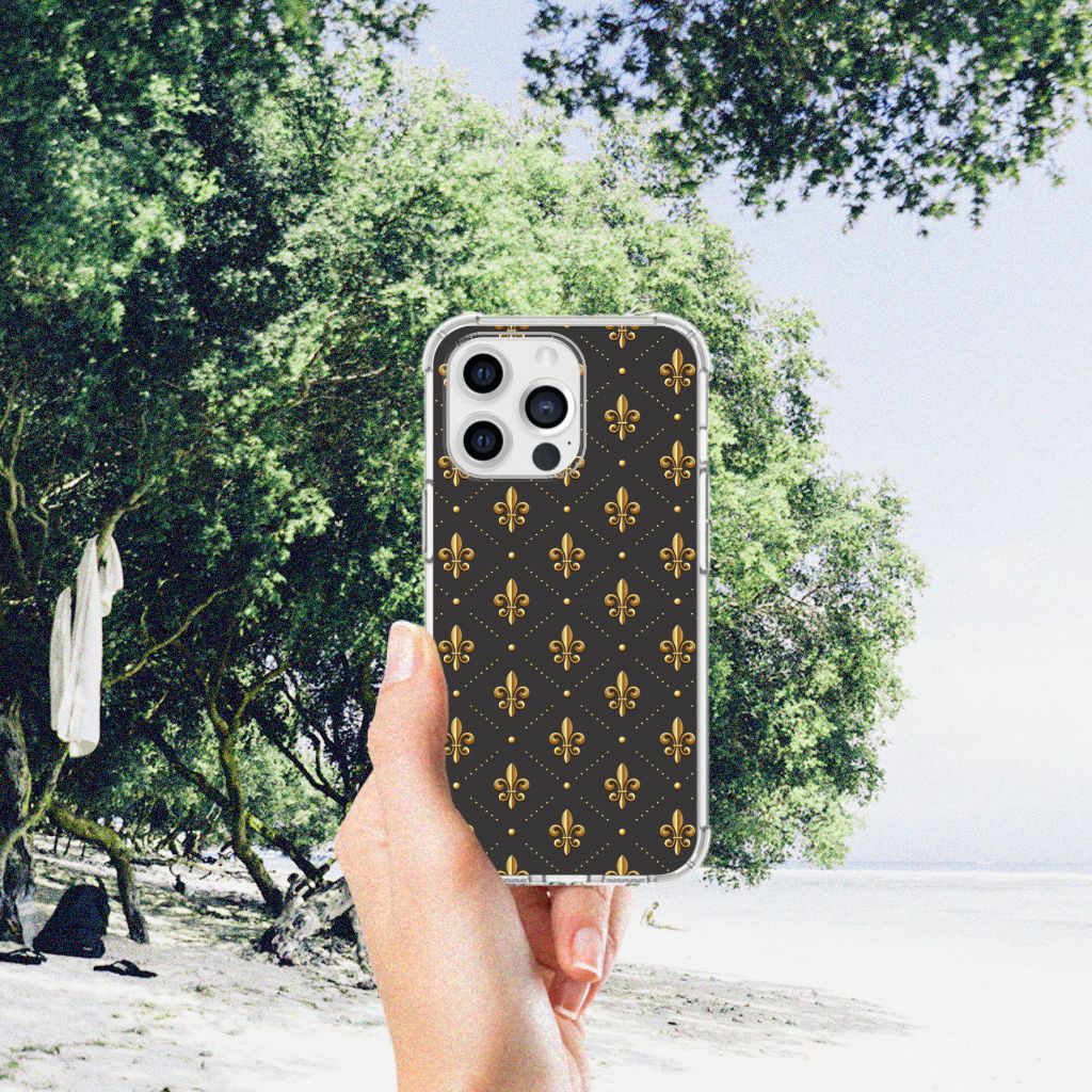 iPhone 13 Pro Max Doorzichtige Silicone Hoesje Franse Lelie - B2C Telecom