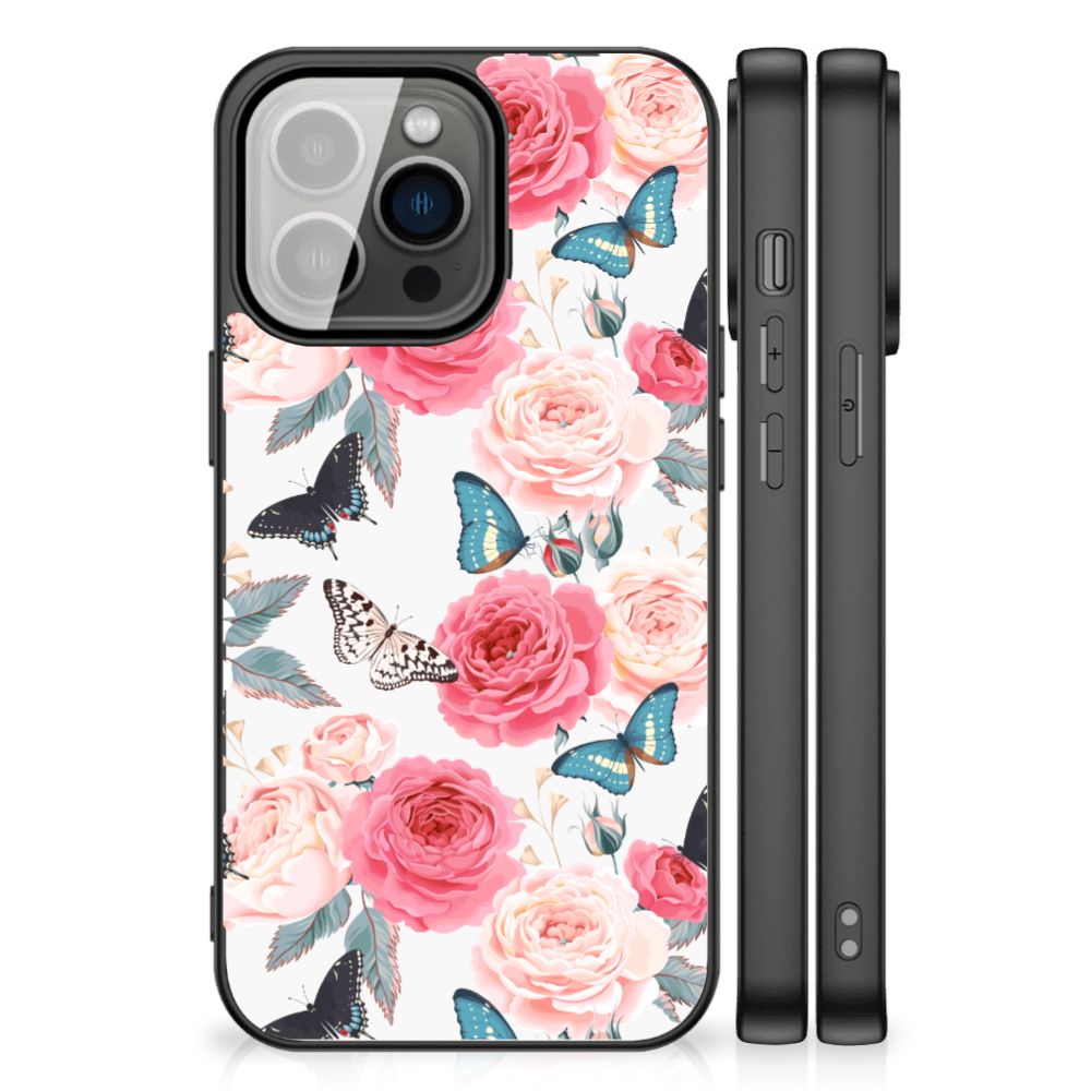 iPhone 13 Pro Bloemen Hoesje Butterfly Roses B2C Telecom