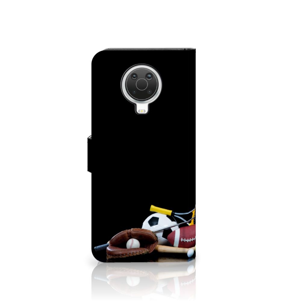 Nokia G10 | G20 Wallet Case met Pasjes Sports met diverse sportuitrusting afbeelding