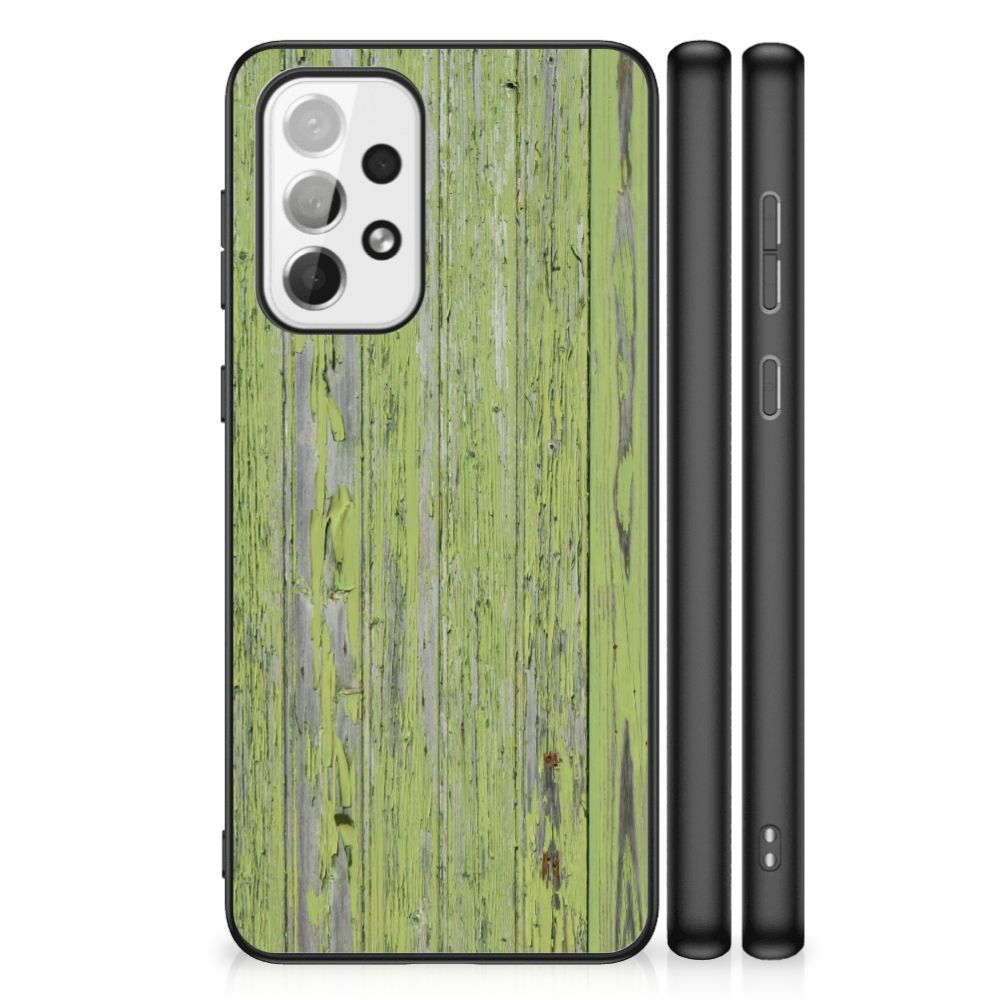 Samsung Galaxy A73 Houten Print Telefoonhoesje Green Wood B2C Telecom