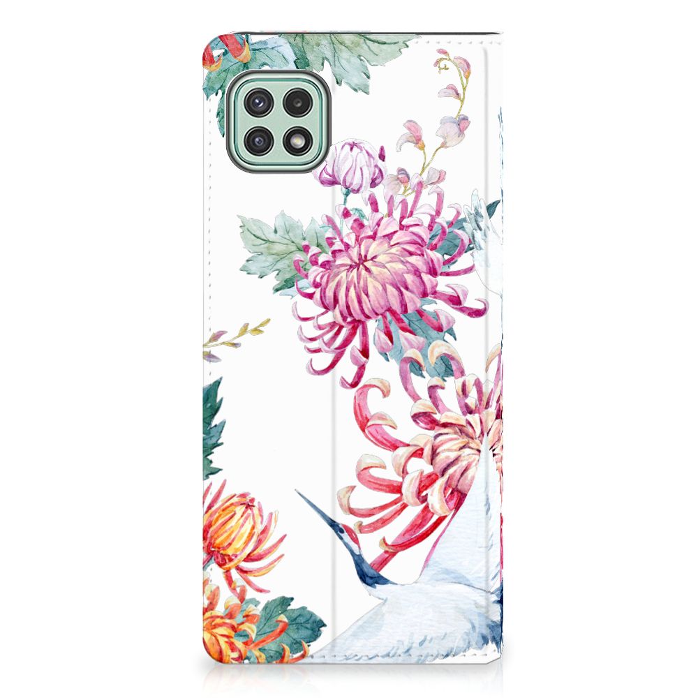 Samsung Galaxy A22 5G Hoesje maken Bird Flowers - B2C Telecom