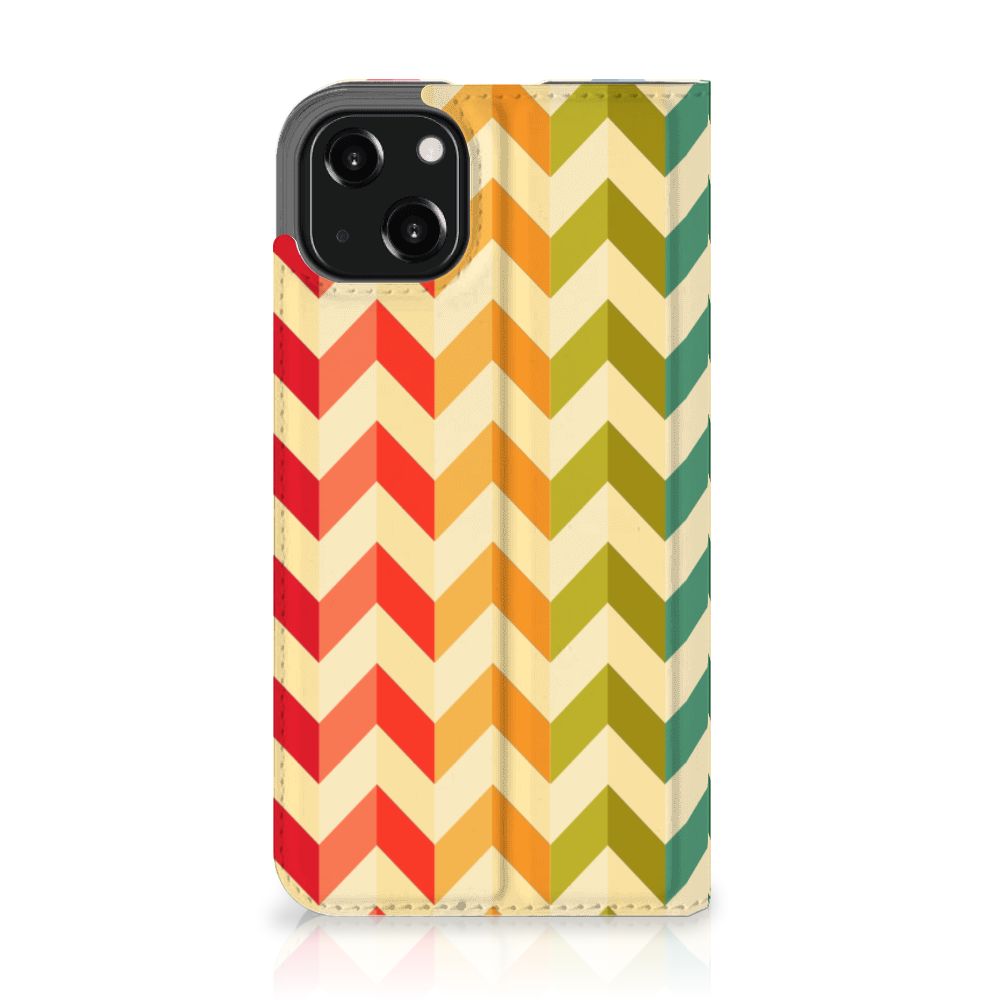 iPhone 13 Hoesje met Magneet Zigzag Multi Color