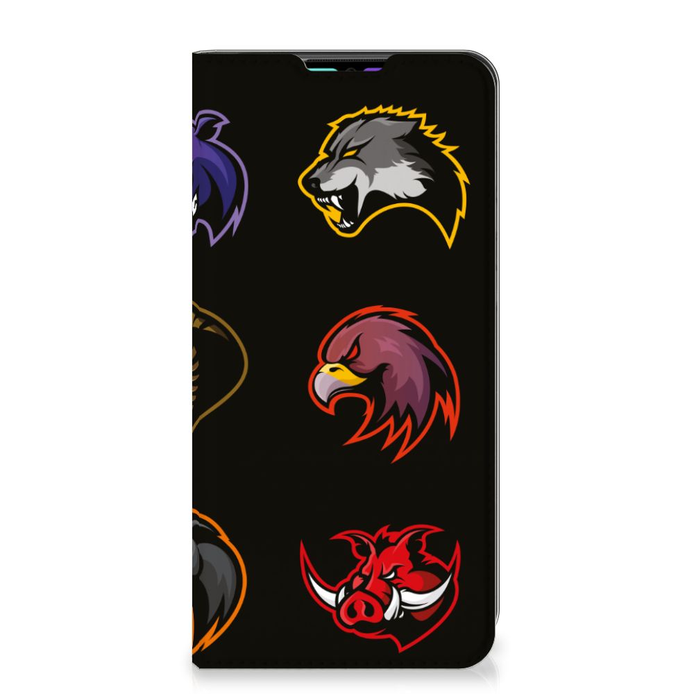 Xiaomi Mi Note 10 Lite Magnet Case Cartoon with colorful animal designs for a unique smartphone appearance.