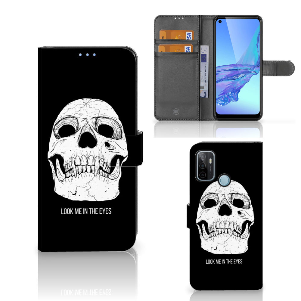 Telefoonhoesje met Naam OPPO A53 | OPPO A53s Skull Eyes