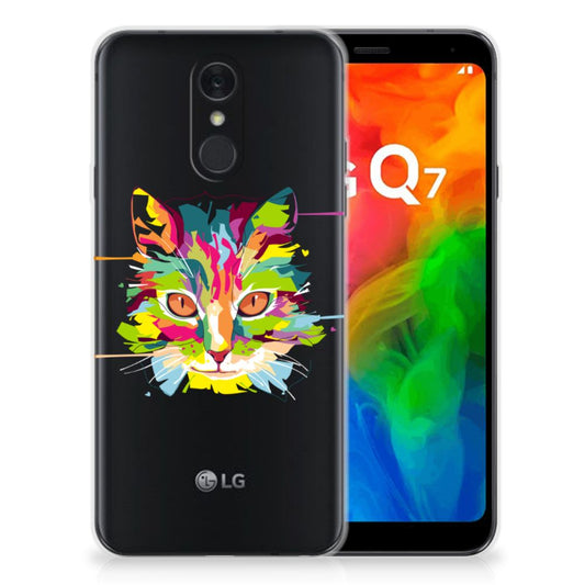 LG Q7 Telefoonhoesje met Naam Cat Color