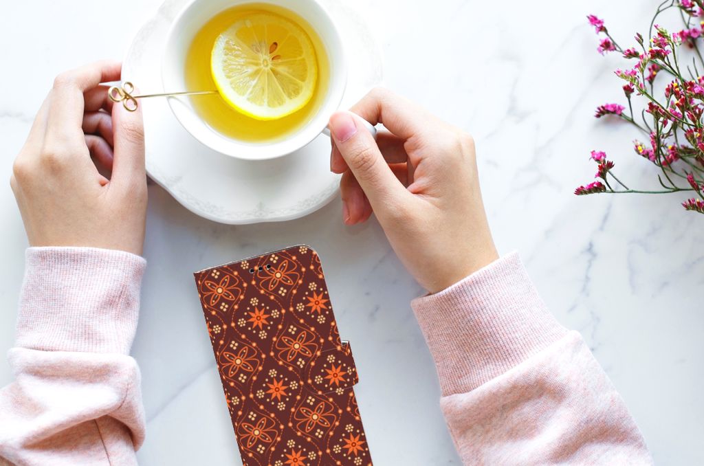 Samsung Galaxy S9 Plus Telefoon Hoesje Batik Brown