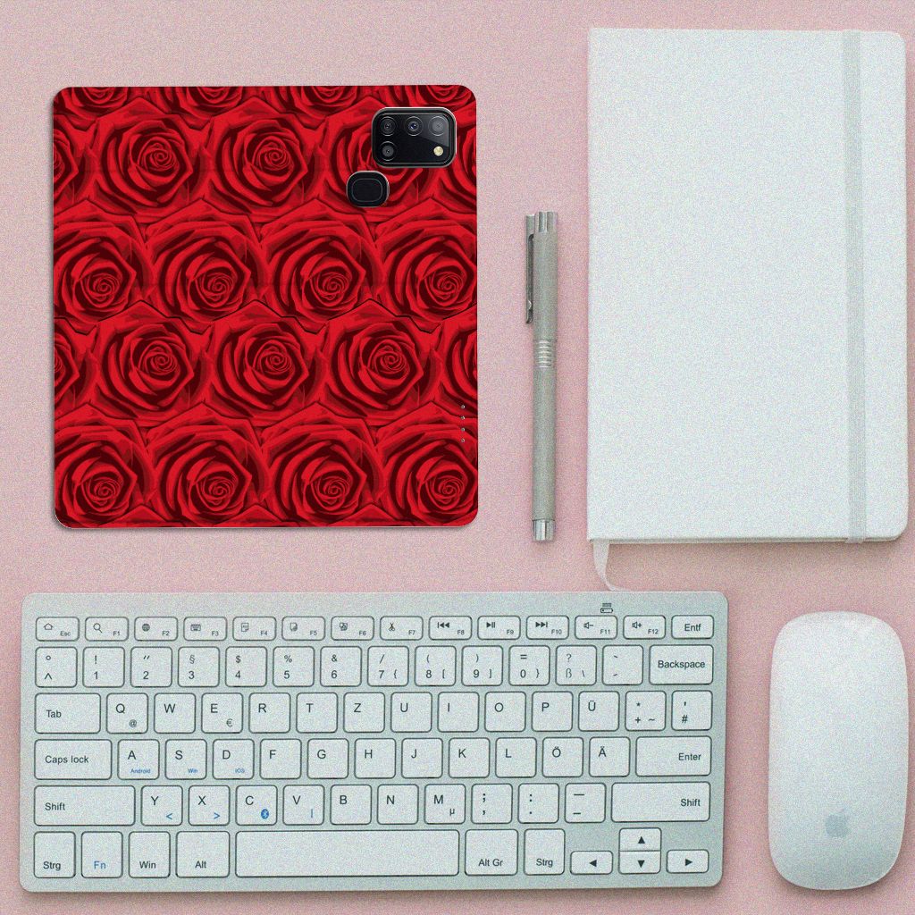 Samsung Galaxy A21s Smart Cover Red Roses - B2C Telecom