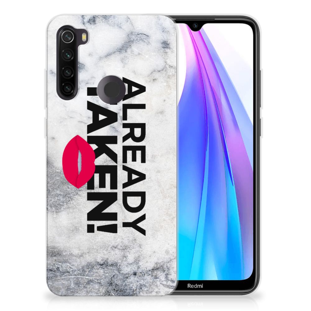 Xiaomi Redmi Note 8T Siliconen hoesje met naam Already Taken White