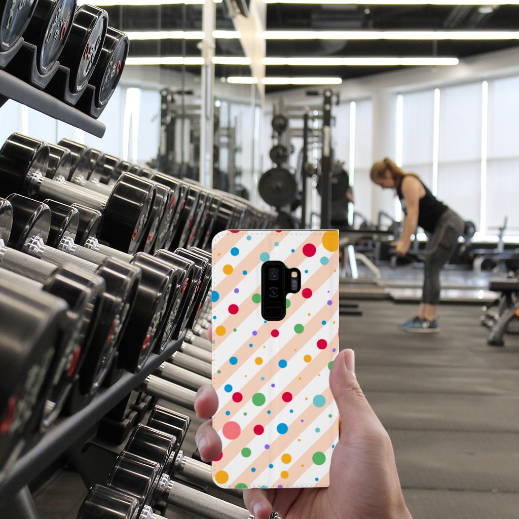 Samsung Galaxy S9 Plus Hoesje met Magneet Dots