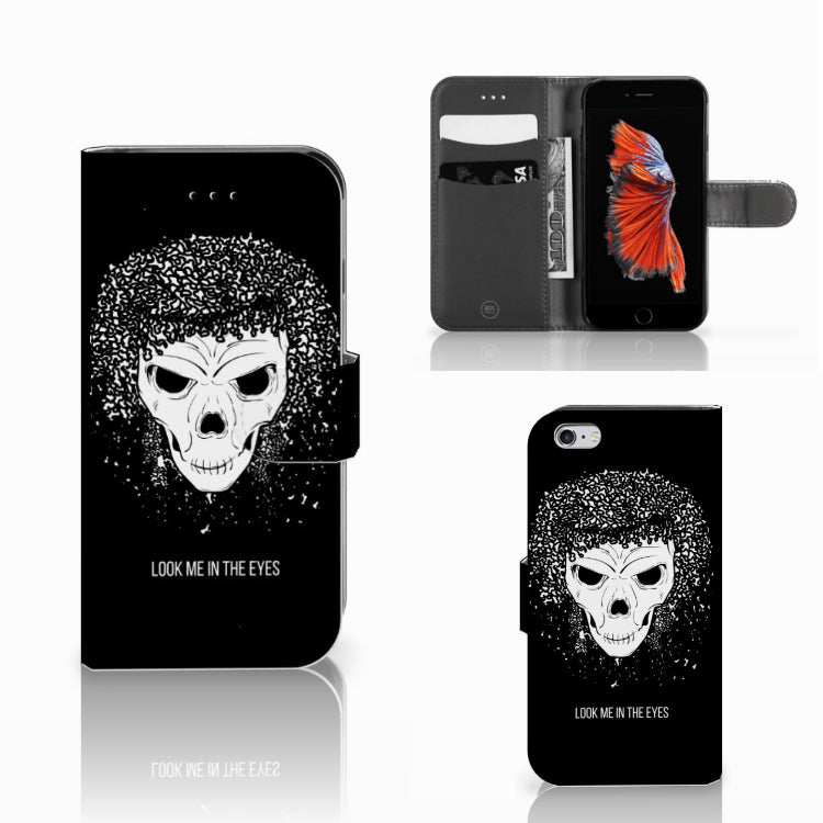 Telefoonhoesje met Naam Apple iPhone 6 | 6s Skull Hair