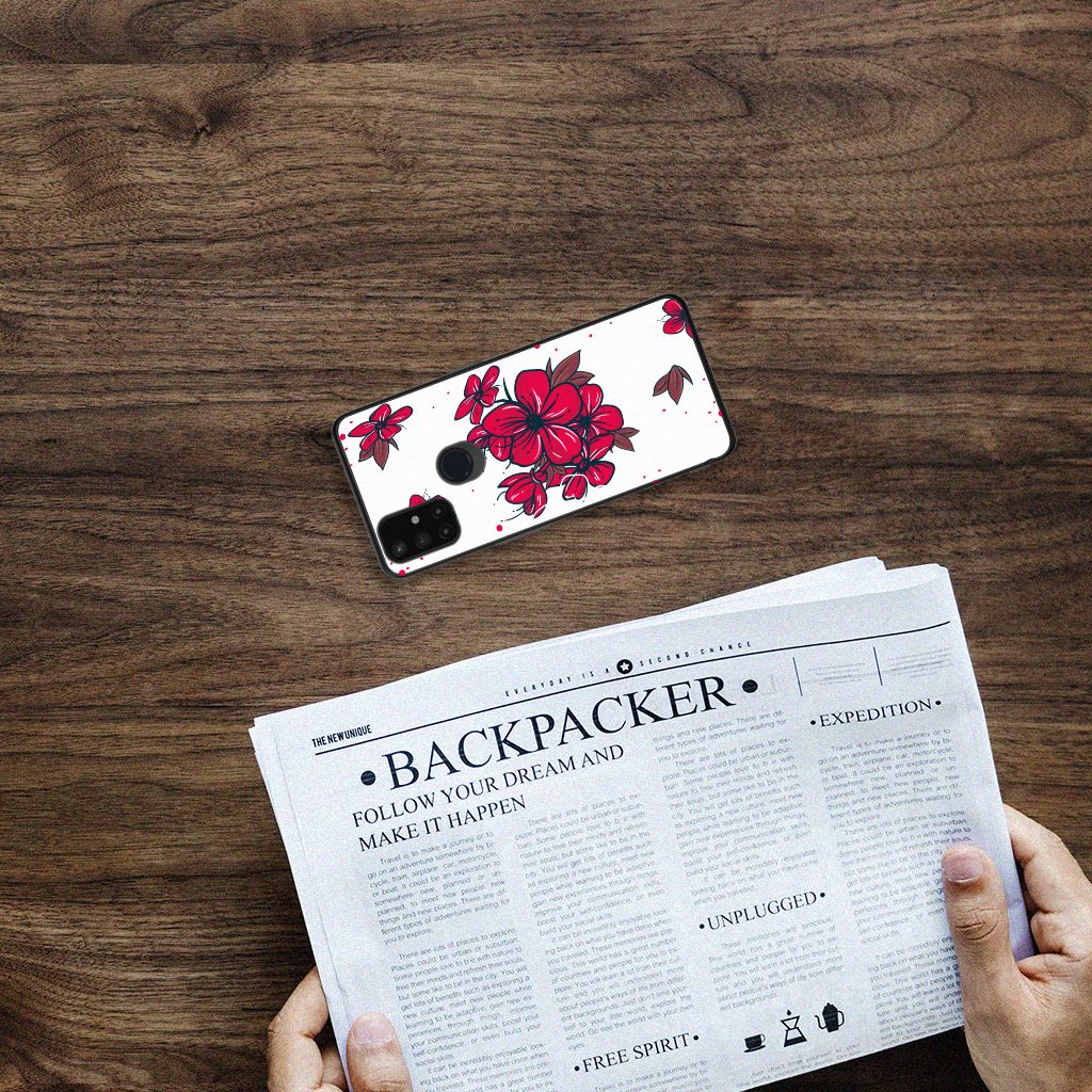 OnePlus Nord N10 5G Bloemen Hoesje Blossom Red B2C Telecom