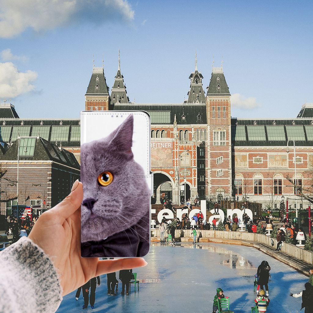 Samsung Galaxy S20 Ultra Telefoonhoesje met Pasjes Kat