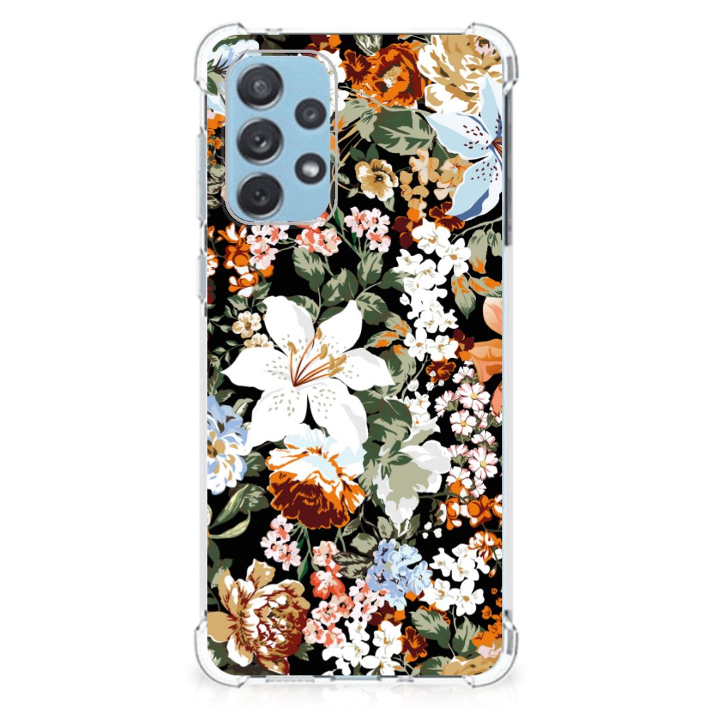 Case voor Samsung Galaxy A73 Dark Flowers B2C Telecom