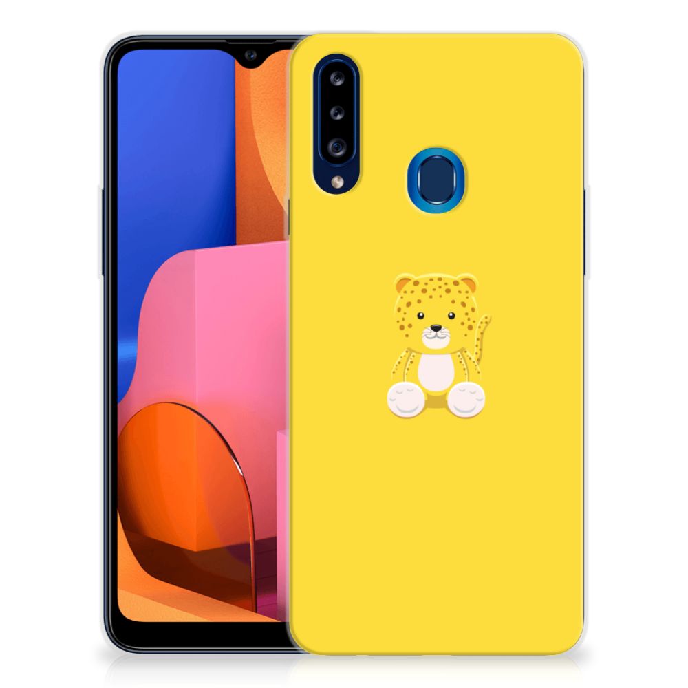 Samsung Galaxy A20s Telefoonhoesje met Naam Baby Leopard B2C Telecom