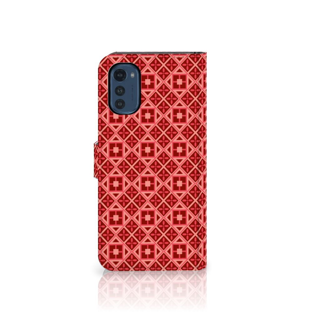Motorola Moto E32 | Moto E32s Telefoon Hoesje Batik Rood