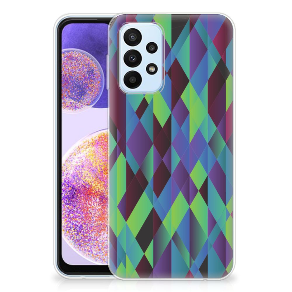 Samsung Galaxy A23 TPU Hoesje Abstract Green Blue B2C Telecom