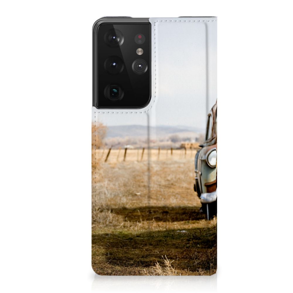 Samsung Galaxy S21 Ultra Stand Case Vintage Auto - B2C Telecom