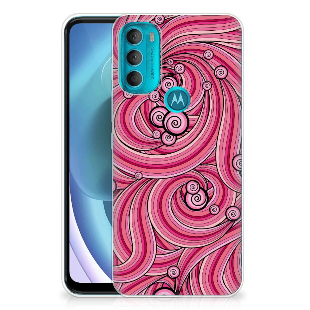 Motorola Moto G71 5G Hoesje maken Swirl Pink