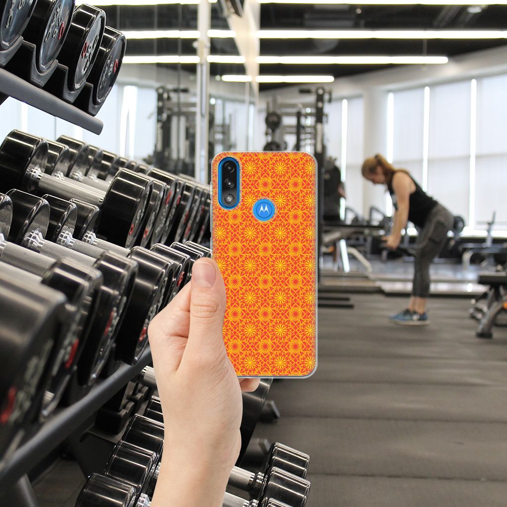 Motorola Moto E7/E7i Power TPU bumper Batik Oranje