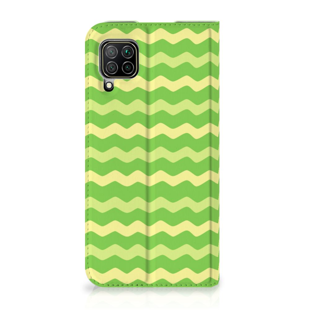 Huawei P40 Lite Hoesje met Magneet Waves Green - B2C Telecom