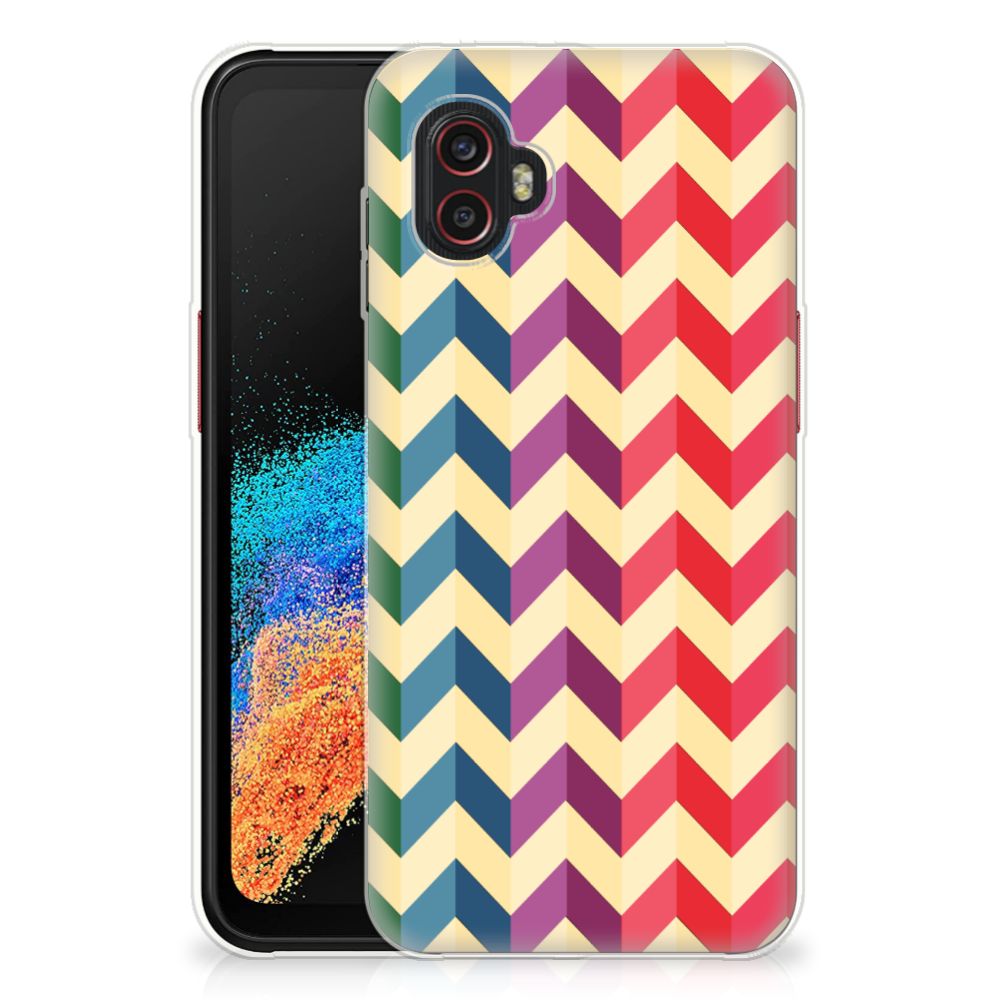 Samsung Galaxy Xcover 6 Pro TPU bumper Zigzag Multi Color