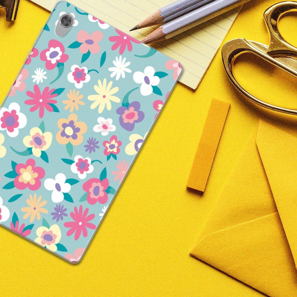 Lenovo Tab M10 HD (2de generatie) Siliconen Hoesje Flower Power - B2C Telecom