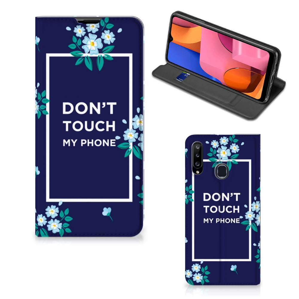 Samsung Galaxy A20s Design Case Flowers Blue DTMP