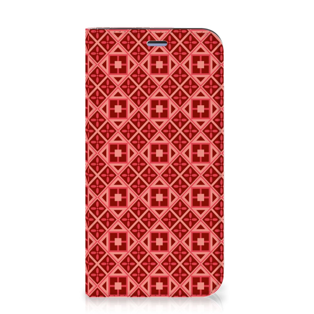 iPhone 12 Mini Hoesje met Magneet Batik Rood - B2C Telecom