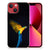 Apple iPhone 13 TPU Hoesje Papegaai met kleurrijke papegaai op zwarte achtergrond voor flexibele bescherming.