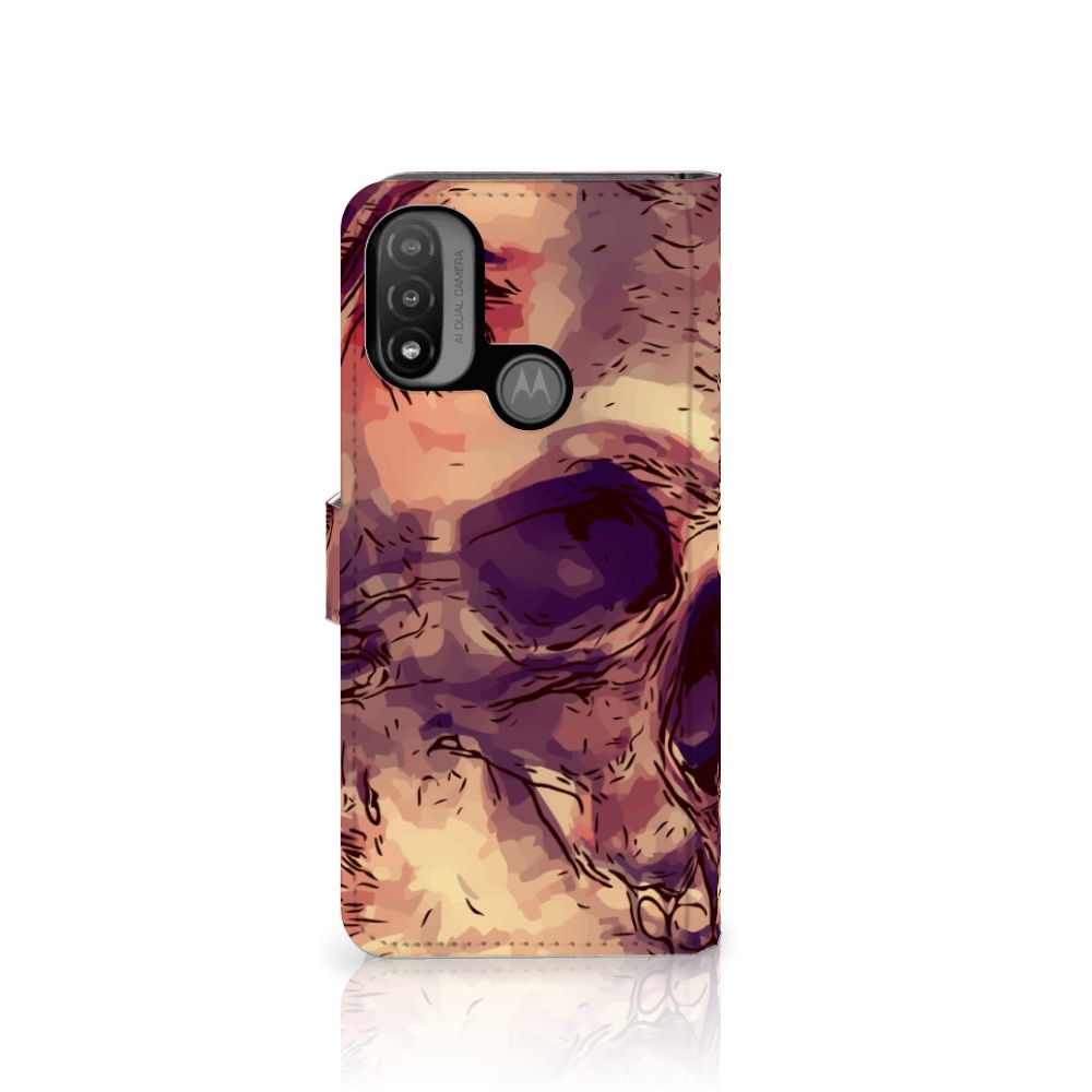 Telefoonhoesje met Naam Motorola Moto E20 | E30 | E40 Skullhead