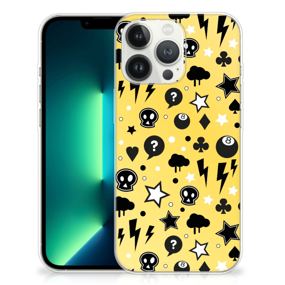 Silicone Back Case iPhone 13 Pro Max Punk Geel B2C Telecom