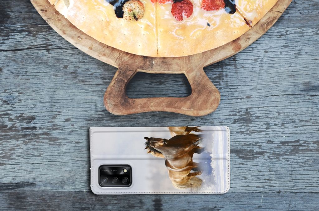OPPO A74 4G Hoesje maken Paarden - B2C Telecom