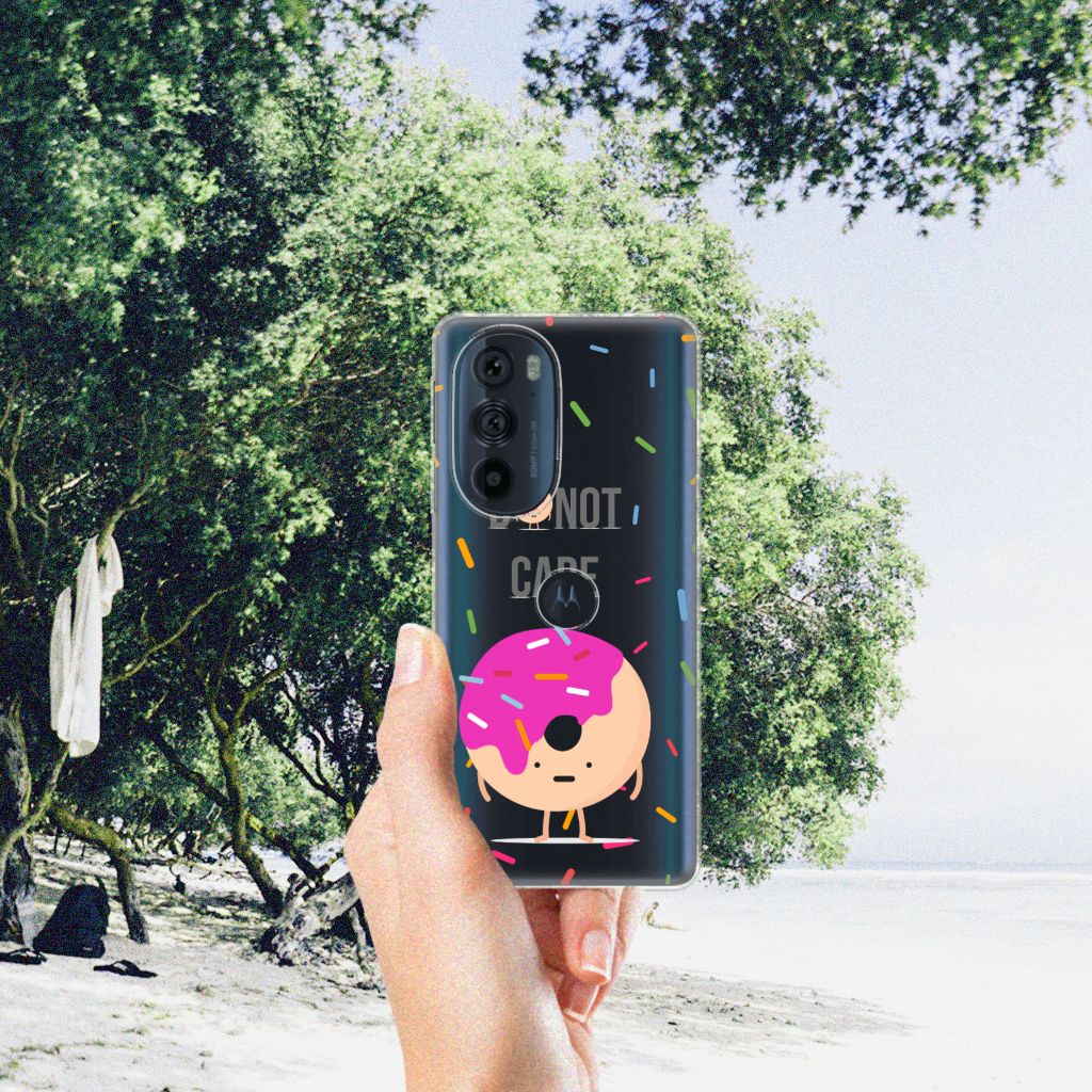 Motorola Edge 30 Pro Siliconen Case Donut Roze B2C Telecom