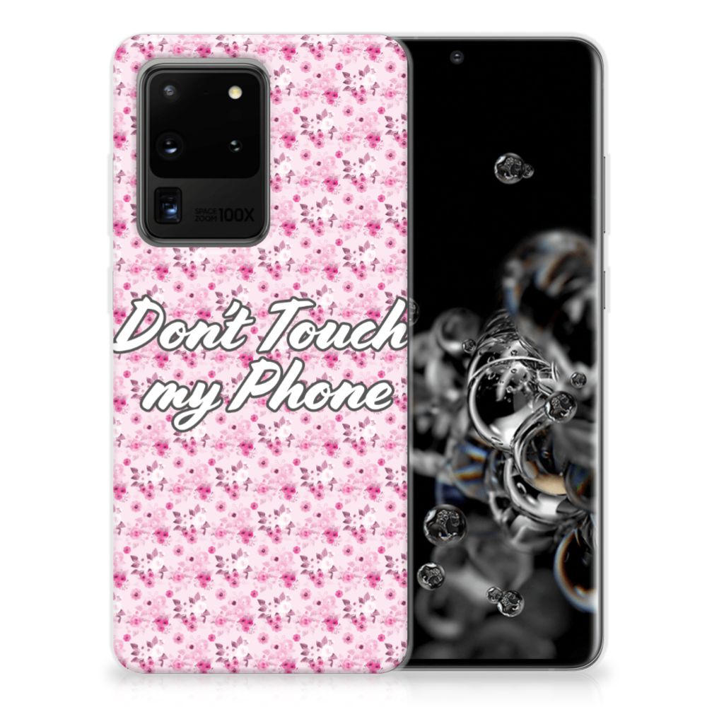 Samsung Galaxy S20 Ultra Silicone-hoesje Flowers Pink DTMP B2C Telecom
