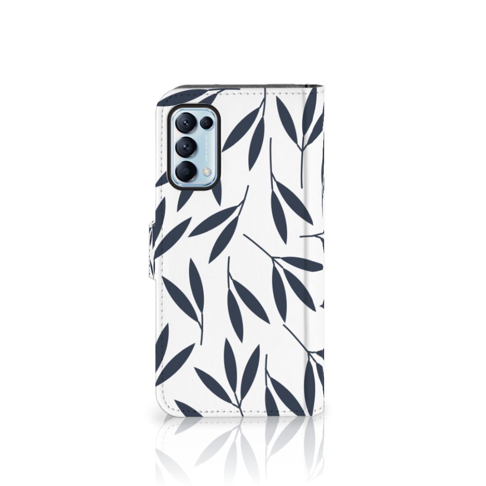 OPPO Find X3 Lite Hoesje Leaves Blue