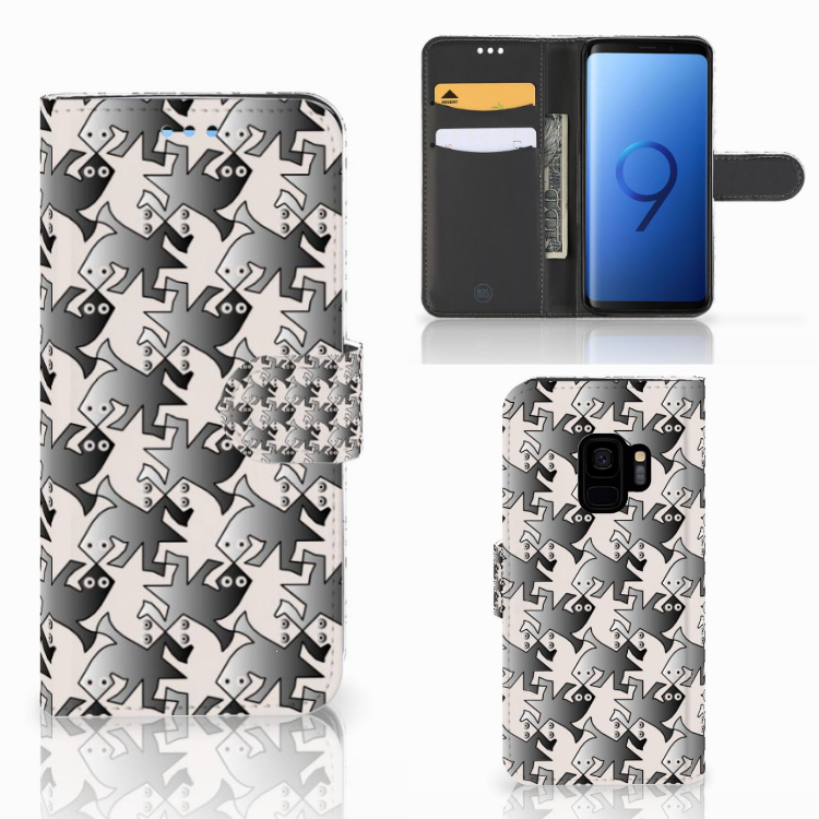 Samsung Galaxy S9 Telefoonhoesje met Pasjes Salamander Grey