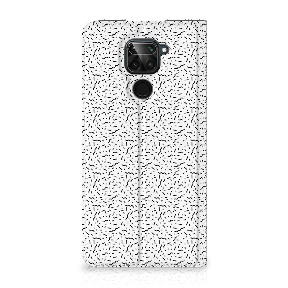 Xiaomi Redmi Note 9 Hoesje met Magneet Stripes Dots - B2C Telecom