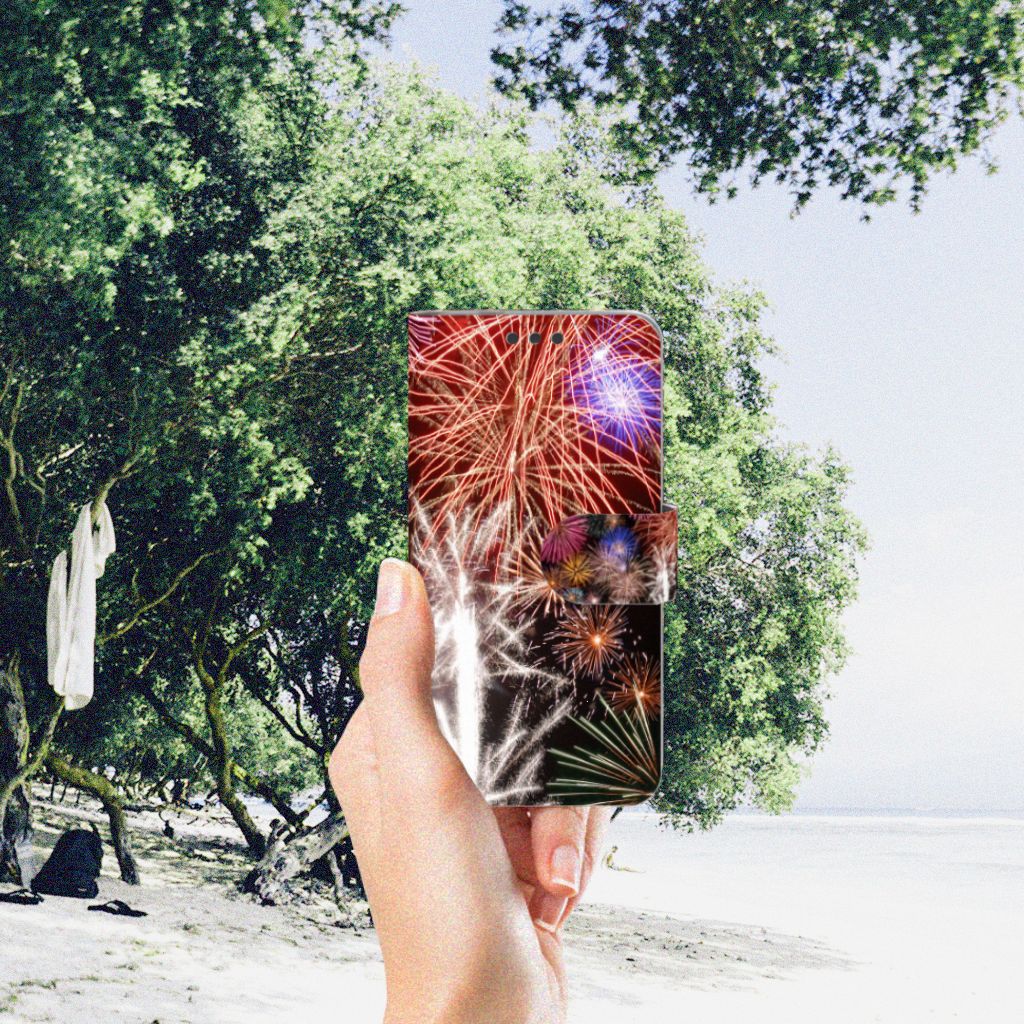Microsoft Lumia 650 Wallet Case met Pasjes Vuurwerk