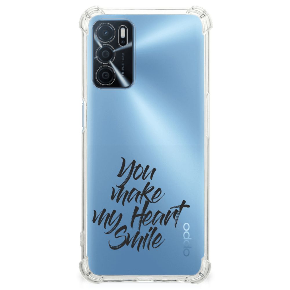 OPPO A16 | A16s | A54s Telefoonhoesje met tekst Heart Smile