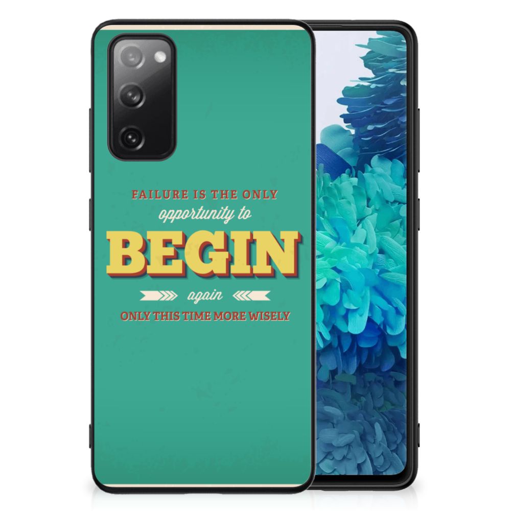 Samsung Galaxy S20 FE Telefoon Hoesje met tekst Quote Begin B2C Telecom