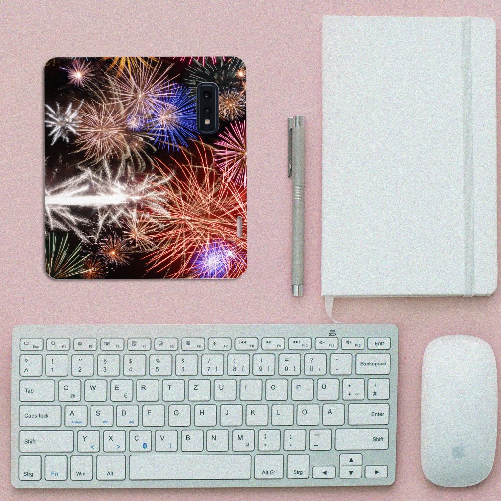 Samsung Galaxy S10e Hippe Standcase Vuurwerk