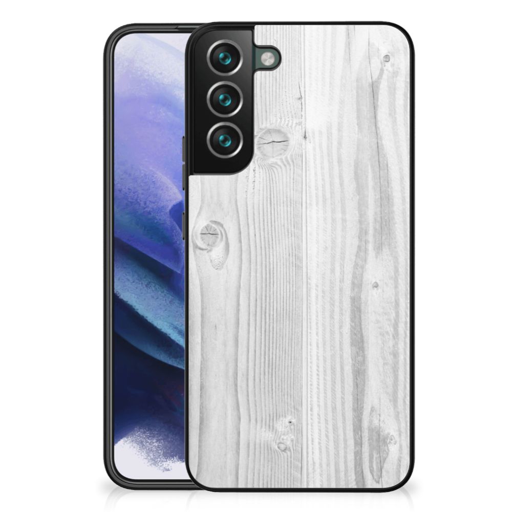 Samsung Galaxy S22 Plus Houten Print Telefoonhoesje White Wood