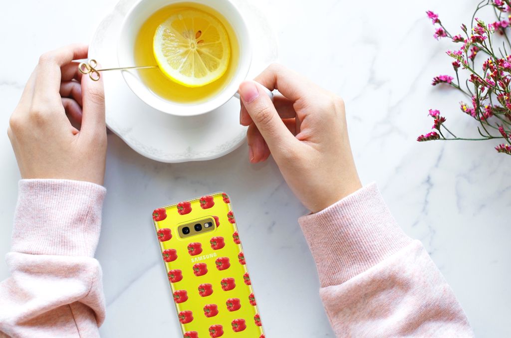 Samsung Galaxy S10e Siliconen Case Paprika Red