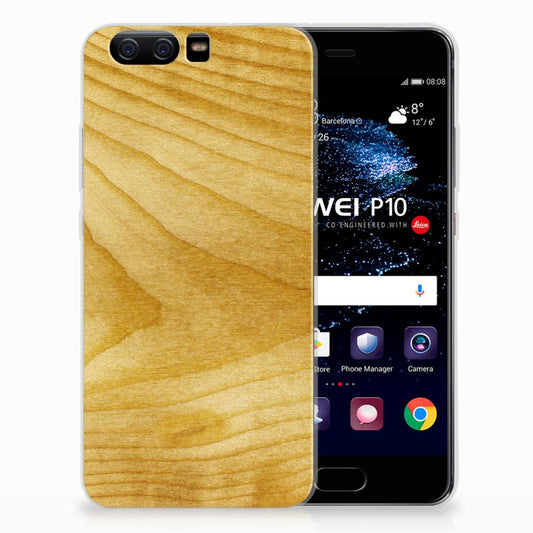 Huawei P10 Bumper Hoesje Licht Hout