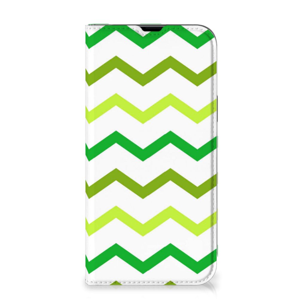 iPhone 13 Pro Max Hoesje met Magneet Zigzag Groen - B2C Telecom