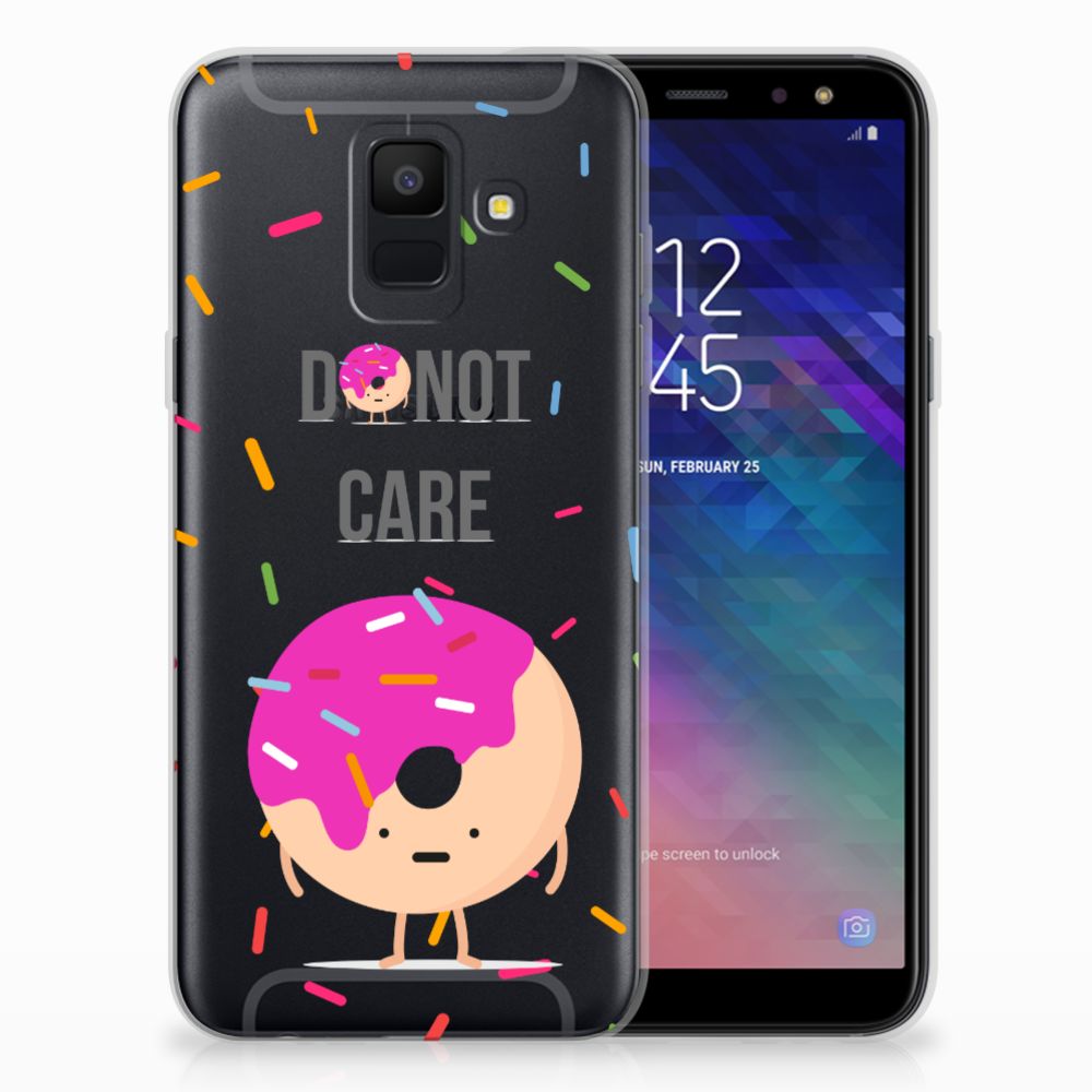 Samsung Galaxy A6 (2018) Siliconen Case Donut Roze