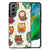 Samsung Galaxy S21FE Dierenprint Telefoonhoesje Vrolijke Uilen B2C Telecom