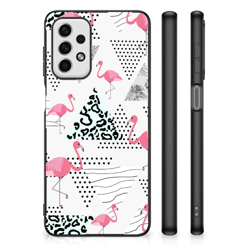 Samsung Galaxy A23 Dierenprint Telefoonhoesje Flamingo Triangle B2C Telecom