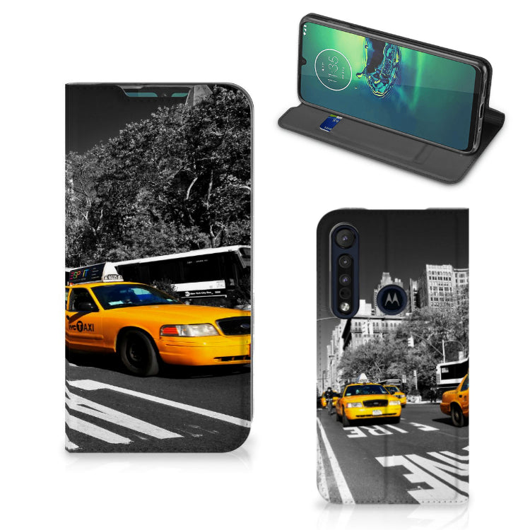 Motorola G8 Plus Book Cover New York Taxi