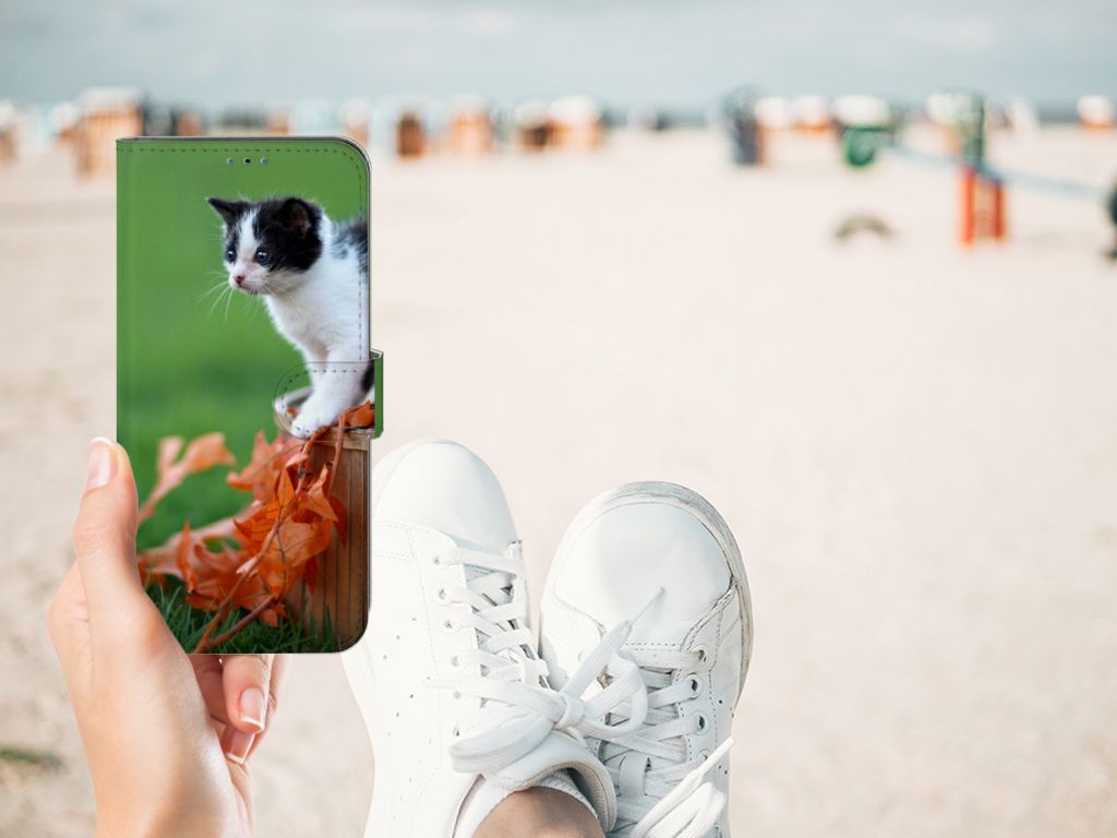 Samsung Galaxy A03s Telefoonhoesje met Pasjes Kitten